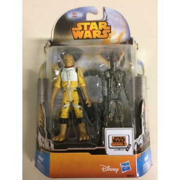 STAR WARS 3.75" - 9 cm ACTION FIGURE BOSSK - IG-88 double pack Hasbro  MS 11