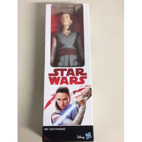 STAR WARS ACTION FIGURE 12 " - 30 cm REY ( JEDI TRAINING ) WITH LIGHTSABER HASBRO C1430 / C1429