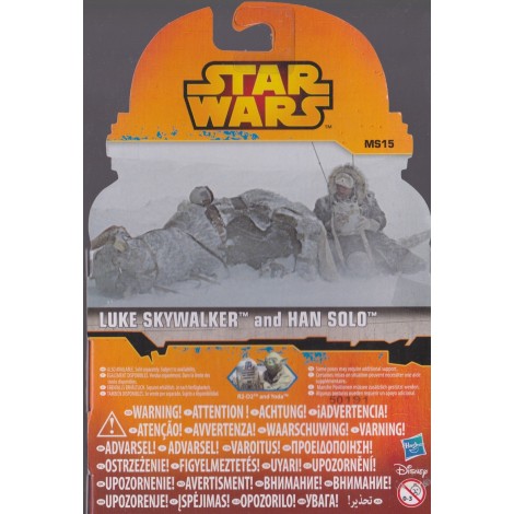 STAR WARS 3.75" - 9 cm ACTION FIGURE LUKE SKYWALKER - HAN SOLO HOTH OUTFIT double pack Hasbro  MS 15