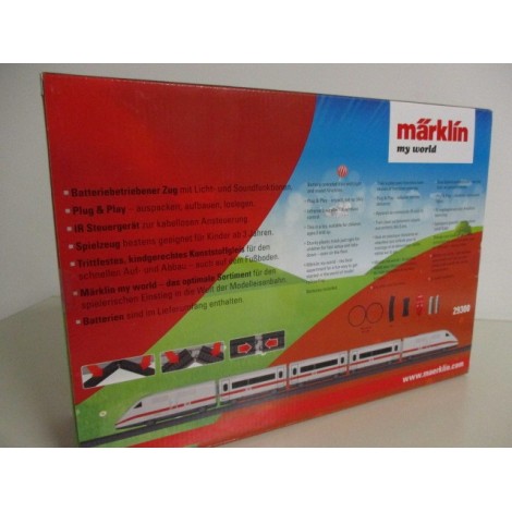 MARKLIN 29300 my world scale HO TRAIN ICE DB Battery Operated Starter Set with Plastic Track
