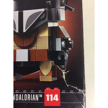 LEGO BRICKHEADZ STAR WARS  75317 damaged box  THE MANDALORIAN AND THE CHILD