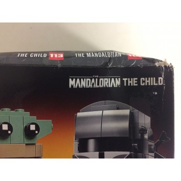 LEGO BRICKHEADZ STAR WARS  75317 damaged box  THE MANDALORIAN AND THE CHILD