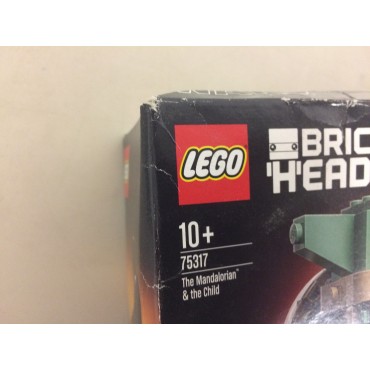 LEGO BRICKHEADZ STAR WARS  75317 damaged box  THE MANDALORIAN AND THE CHILD