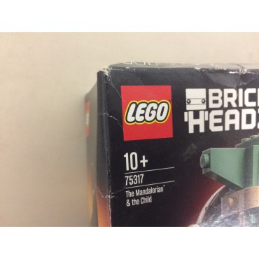 LEGO BRICKHEADZ STAR WARS  75317 damaged box  THE MANDALORIAN AND THE CHILD