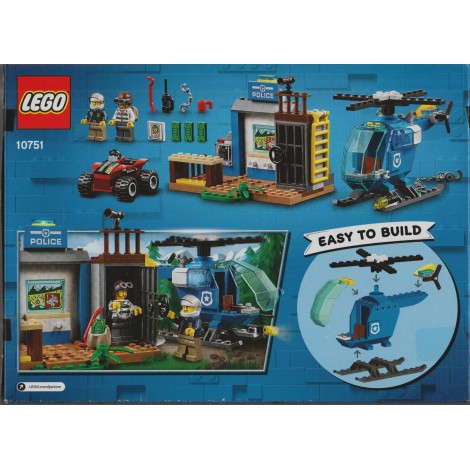 LEGO JUNIORS EASY TO BUILD 10751 L'INSEGUIMENTO DELLA POLIZIA DI MONTAGNA