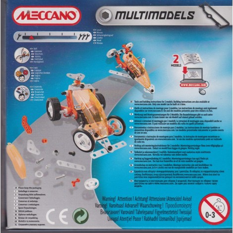 MECCANO 2555 BUGGY MULTIMODELS 2 MODELS 80 PIECES