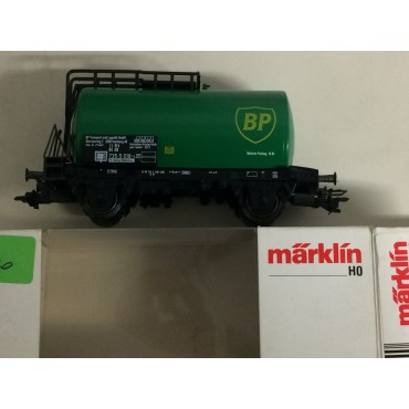 MARKLIN  4644 GREEN BP TANK WAGON scala H0 usato con scatola originale