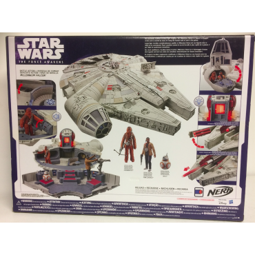 BATTLE ACTION MILLENIUM FALCON with 3 ACTION FIGURES & NERF SHOOTERS Hasbro B 3678